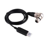 Interfaccia USB a RS485 DMX512 Computer PC Controller di illuminazione scenica Dimmer Cavo king angolato (Size : 3m, Color : Blk angled female)