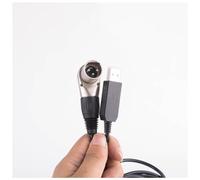 Interfaccia USB a RS485 DMX512 Computer PC Controller di illuminazione scenica Dimmer Cavo king angolato (Size : 1M, Color : Blk angled male)