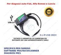 INTERFACCIA USB OBD PER SOFTWARE MULTIECUSCANNER MES TESTATO FIAT FUNZIONANTE