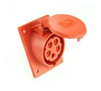 Interflex PCE - Base incasso obliqua protezione 32 A 3 poli + neutro 6 Ora/S Rosso