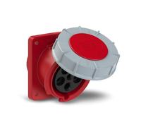 Interflex PCE - Base incasso obliqua protezione 63 A 3 poli + neutro 6 Ora/S Rosso