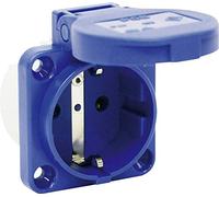 Interflex pce - Base schuko p-nova poliammide 6 protezione IP54 16a blu