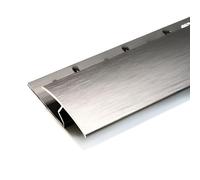 Interfloor Premier Zig Zag - Soglia per pavimento duro, in alluminio spazzolato, larghezza 50 mm, altezza 7,8 mm, raccordo a vite (peltro spazzolato)