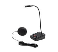 Interfono a finestra Microfono intercomunicazione a due vie e altoparlante Banca Finestra Interfono Microfono per finestra in vetro Anti-interferenze Senza rumore per affari/banca/ufficio/ospedale