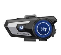 Interfono Bluetooth per moto, Interfono per casco moto Bluetooth Cuffia Comunicazione radio Sistema FM IP67 Kit vivavoce per moto impermeabile, Auricolare Bluetooth per moto/ATV/Bici/motoslitta