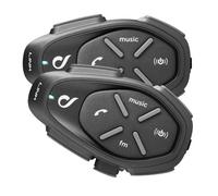 INTERPHONE LINK HD- Doppio - Interfono Casco Moto Auricolari Stereo Alta Fedeltà 40mm, Uso Pilota - Pilota, Distanza 300Mt, Autonomia 20 Ore, GPS, TFT, Impermeabile IPX67