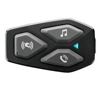 INTERPHONE U-COM 3HD Singolo, Interfono moto di gruppo per 4 utenti fino a 500mt, Interfono casco Bluetooth 5.1 con auricolari HD 40mm per musica, chiamate e GPS, Autonomia 10h e impermeabile IP67