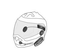 INTERPHONE U-COM 16 Singolo, Interfono moto fino a 24 utenti e 1.6km di distanza, Interfono casco con Tecnologia Mesh 2.0 e Bluetooth 5.0 per GPS, musica e chiamate, Autonomia 15h e impermeabile IP67