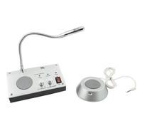 INTERFONO MICROFONO A 2 VIE PROFESSIONALE DA TAVOLO CASSA ESTERNA PER UFFICI ECC