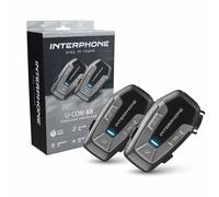 INTERFONO MOTO BLUETOOTH 5.2 DOPPIO U COM6R RIMOVIBILE BATTERIA INTEGRATA 15 ORE