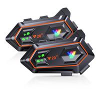 Interfono Moto bluetooth coppia 1000M Sistema di Comunicazione con Cancellazione