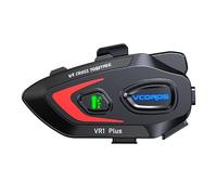 Interfono Moto VR1 Plus,Sistema di Comunicazione per 2 Persone entro 500m,Auricolare Casco Moto,IP56 Impermeabile,Interfono Casco Supporta Le Chiamate Vocali Controllo Della Musica Hard Mic