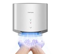 interhasa! Asciuga Mani con sensore Automatico a infrarossi, Silenzioso, per Uso Commerciale e Domestico, 1250 W (Argento)