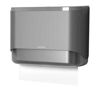 Interhasa! Dispenser Carta Asciugamani per Bagno e Cucina - Montaggio a Parete, Multi Pieghevole per L'ufficio (Argento)