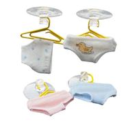 Interior Car Decor,Cute 4 Pieces Mini Underwear and Clothes Hanger,Car Dashboard Ornaments | for Center Console Beside The Rearview Mirror Daily Commuting