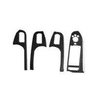 Interior Decorative Per A4 B8 Per A5 Per Q5 2008-2016 Pannello Di Alzacristalli E Pulsantiera Adesivo In Fibra Di Carbonio(Right drive Style 2)