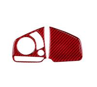 Interior Decorative Per Civic X 10a Generazione MK10 2016 2017 2018 2019 2020 2021 Adesivo Per Pannello Volante Auto Vera Fibra Di Carbonio Morbida(Type2 Red)