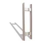Interior Exterior Entry Door Pull Handle Push Pull Door Grab Bar/Modern Semicircle Pipe,40/50/ 60 cm Rustic Barn Door Handles, Double Sided(Silver,Length 40cm(15.7inch))