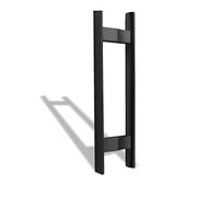 Interior Exterior Entry Door Pull Handle Push Pull Door Grab Bar/Modern Semicircle Pipe,40/50/ 60 cm Rustic Barn Door Handles, Double Sided(Black,Length 60cm(23.6inch))