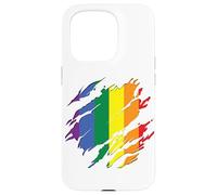 Interiore Gay Pride Rivela Colori Arcobaleno Custodia per iPhone 15 Pro
