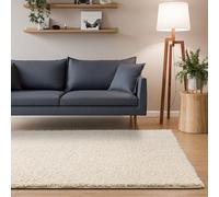 Interiyou Tappeto a pelo alto Sofia - 160x230 cm crema - soffice e monocromatico - lavabile e antiscivolo - morbido a pelo lungo