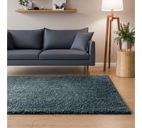 Interiyou Tappeto salotto a pelo alto Sofia - 120x170 cm Blu - Soffice e monocromatico - Lavabile e antiscivolo - Lungo morbido
