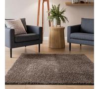 Interiyou Tappeto salotto a pelo alto Sofia - 160x160 cm Talpa - Soffice e monocromatico - Lavabile e antiscivolo - Lungo morbido