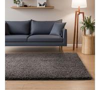Interiyou Tappeto salotto a pelo alto Sofia - 200x250 cm Grigio - Soffice e monocromatico - Lavabile e antiscivolo - Lungo morbido