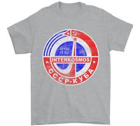 Interkosmos Cccp Soviet Space Ussr Logo Uomo T-Shirt 100% Cotone