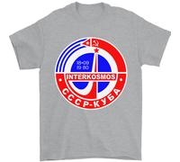 Interkosmos Cccp Soviet Spazio USSR Logo Uomo T-Shirt 100% Cotone