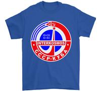 Interkosmos Cccp Soviet Spazio USSR Logo Uomo T-Shirt 100% Cotone
