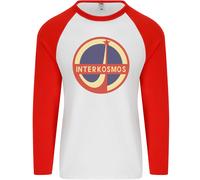 Interkosmos Logo Soviet Spazio USSR Cccp Uomo L/S Baseball Maglietta