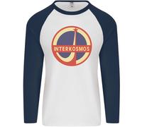 Interkosmos Logo Soviet Spazio USSR Cccp Uomo L/S Baseball Maglietta