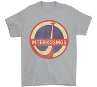 Interkosmos Logo Soviet Spazio USSR Cccp Uomo T-Shirt 100% Cotone