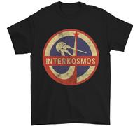 INTERKOSMOS Sputnik Soviet Space USSR CCCP Uomo T-Shirt 100% Cotone