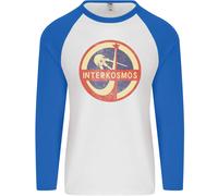 Interkosmos Sputnik Soviet Spazio USSR Cccp Uomo L/S Baseball Maglietta
