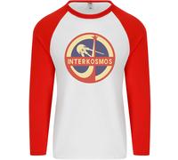 Interkosmos Sputnik Soviet Spazio USSR Cccp Uomo L/S Baseball T-Shirt