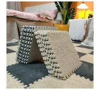 Interlocking Carpet Puzzle Tiles Pack Of 10 12x12 inches Multicolor(Gray+light Brown)