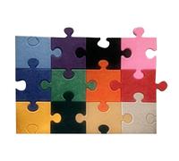 Interlocking Play Mats, Rainbow Floor Mat Set, Non-Slip Foam Tiles, Nursery Playroom Daycare, Colorful Home Decoration for Living Room and Bedroom, 11.38x7.99x0.35 inches