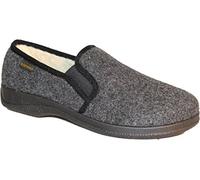 InterMax Pantofole in feltro da uomo, foderate in lana vergine, antracite, grigio (Anthrazit), 47 EU
