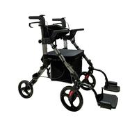 Intermed Deambulatore Rollator Pieghevole Monaco Girello con poggia piedi Grigio