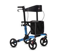 Intermed Deambulatore Rollator Pieghevole Sparta con seduta cestino e freni Azzu