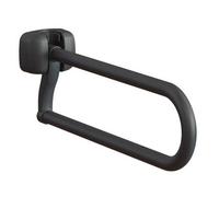 Intermed Maniglione Ribaltabile LUX bagno e wc In Acciaio nero Nero