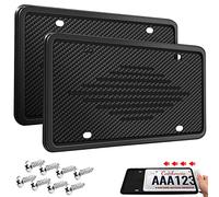 Intermerge, Supporto per Targa in Silicone, antiruggine, a Prova di sonaglio, Resistente alle intemperie, con Fori di drenaggio, Universale per Auto Americane