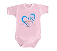 Intermezzo Body Neonato Logo Napoli Bimbo Bimba Bebè Campione Campioni d'Italia Napoletano Cotone Unisex Manica Corta Sport Tifoso Vesuvio Partenopeo Scudetto Squadra (Inno Rosa, 9 mesi)