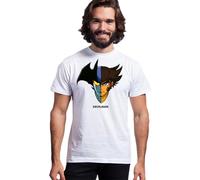 Intermezzo T-Shirt Maglietta Shirt Manga Devilman Giovane Demone Terra Genere Umano Akira Fudo Grande Zenon Guerra Serie Fumetti Cartoni Animati Televisivi Animazione (Bianco, 3-4 Anni)