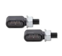 Intermittente Led Highsider Pro Akron-X-Homologato E-Nero/Afumado-Coppia Per