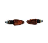HIGHSIDER Smart Arrow Bulb Mini Indicatore Corpo Nero / Lente Arancione (Coppia), Anteriore e Posteriore, giallo