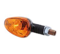 HIGHSIDER Smart Little Duke Bulb Mini Indicatore Corpo Nero / Lente Arancione (Coppia), Anteriore e Posteriore, giallo