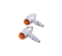 HIGHSIDER Corpo indicatore lampadina Micro-Bullet intelligente cromato / lente arancione (coppia), anteriore e posteriore, giallo